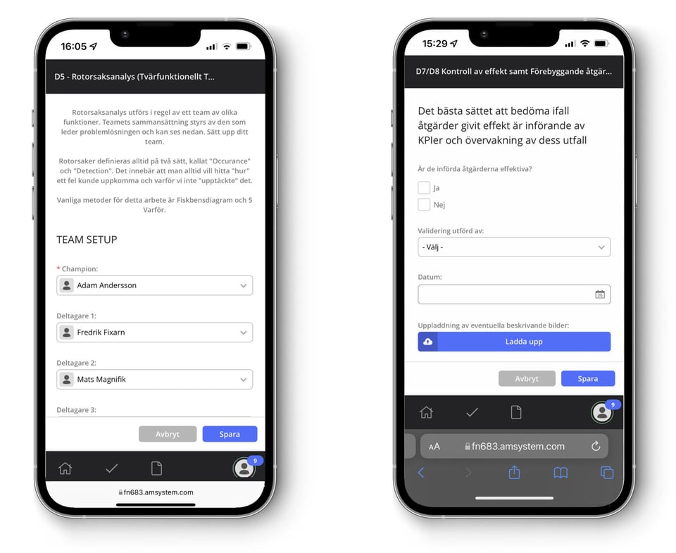 8D report case analysis mobile