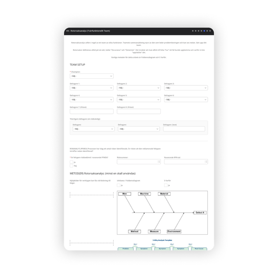 D5 Rotorsaksanalys i 8D reklamationsprocess