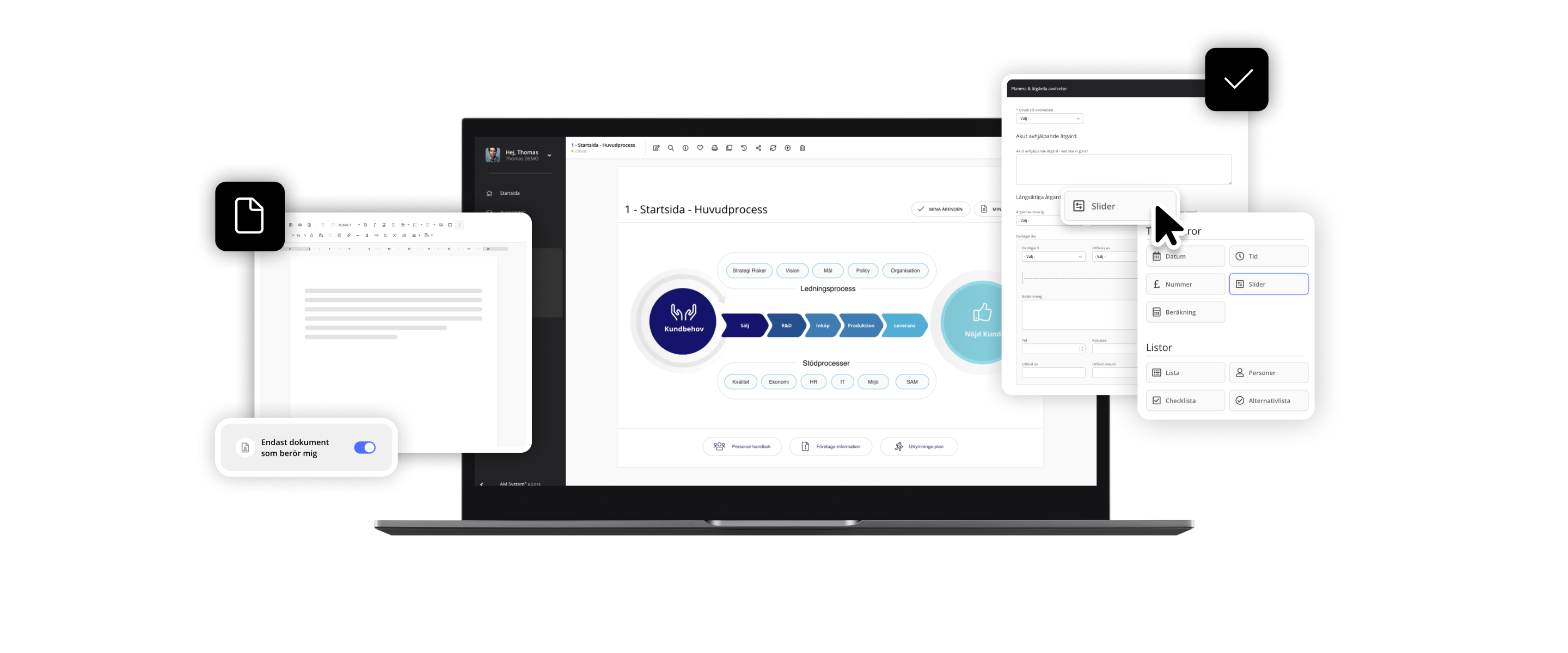 Ledningssystem för kvalitet och effektivitet | AM Systems plattform